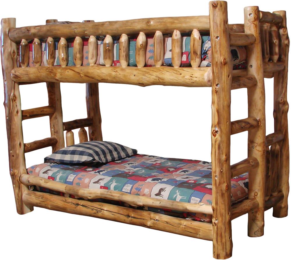 Log Bunk Beds