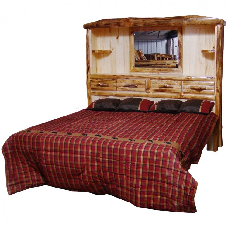 Log on sale cabin headboard